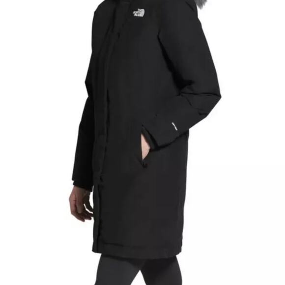 π North Face ARCTIC PARKA Down Black Removable Fur Hood Wind Water Proof 1X NWT - Picture 2 of 15
